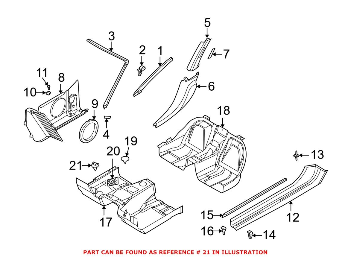 BMW Trim Clip 51472263062